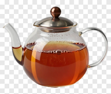 Glass Teapot With Brewed Tea PNG