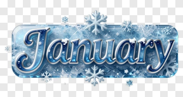 January With Snowflakes PNG