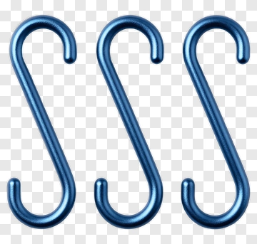 Blue Metal S-Hooks PNG
