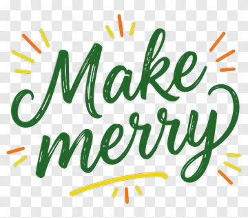 Make Merry Text Design PNG