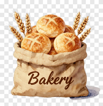 Bakery Bag Filled With Bread Rolls PNG