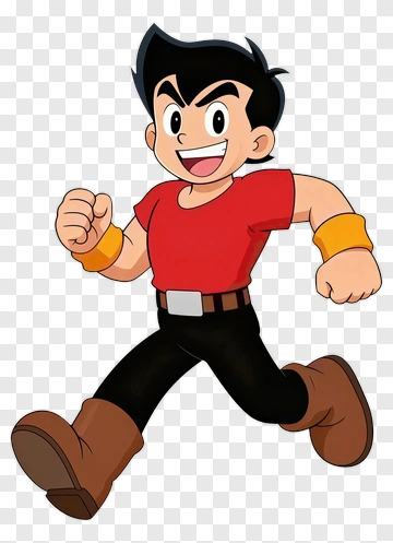Cartoon Boy Running PNG
