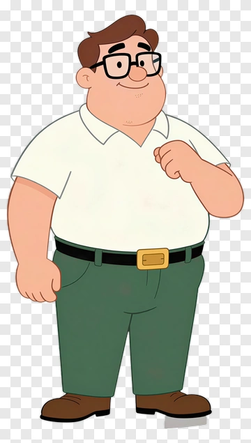 Cartoon Man Smiling PNG