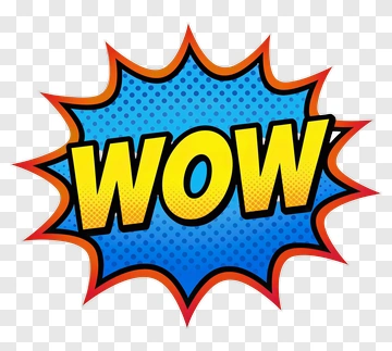 Comic Style Wow Speech Bubble PNG
