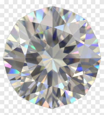 Diamond With Sparkling Facets PNG