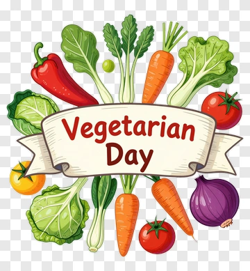 Vegetarian Day With Colorful Vegetables PNG