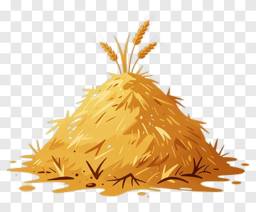 Haystack With Wheat Stalks PNG