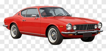 Red Classic Sports Car PNG