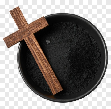 Wooden Cross On Black Ash PNG
