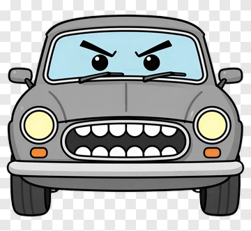 Cartoon Angry Car PNG