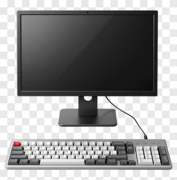 Computer Monitor And Keyboard PNG