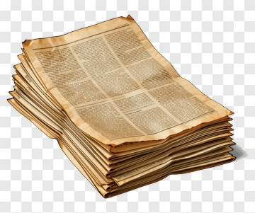 Stack Of Old Papers PNG
