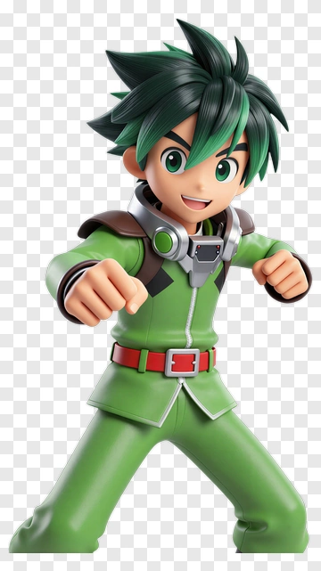 Cartoon Character In Green Outfit PNG