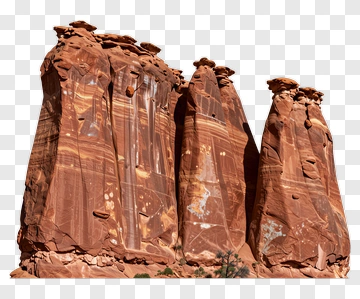 Rock Formation In Desert Landscape PNG