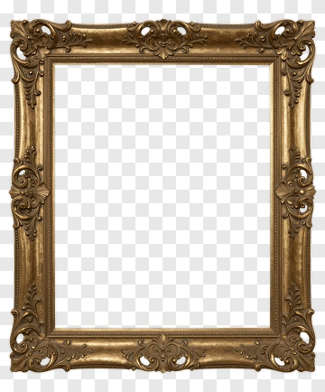 Ornate Gold Picture Frame PNG