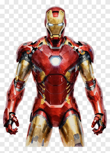 Iron Man Character In Comic Style PNG