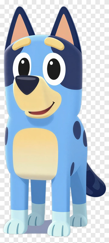 Cartoon Blue Dog Character PNG