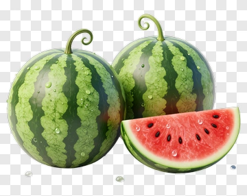 Watermelon With Slice PNG