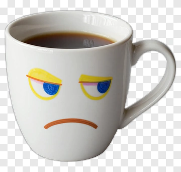 Cup With A Frowning Face PNG