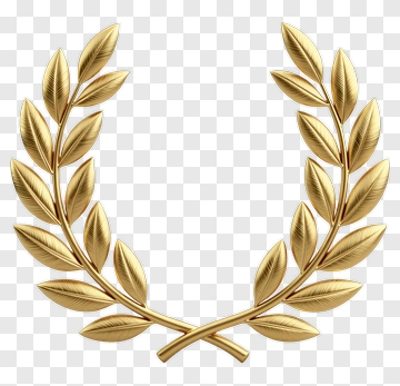Golden Laurel Wreath PNG