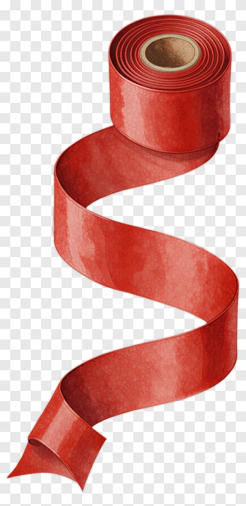 Red Watercolor Ribbon PNG