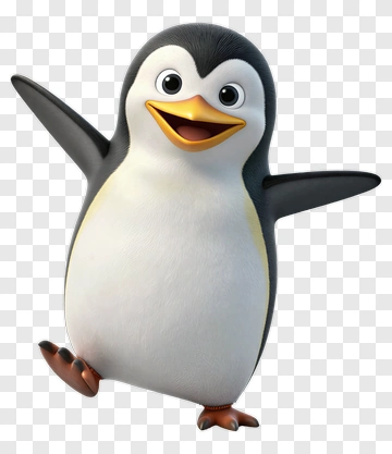 Happy Cartoon Penguin PNG