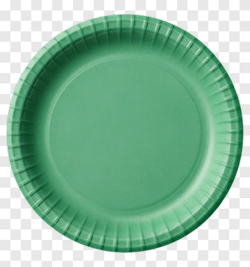 Green Paper Plate PNG