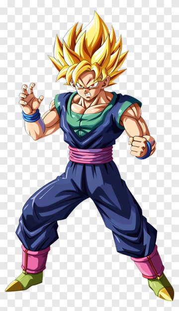 Super Saiyan Character In Action Pose PNG