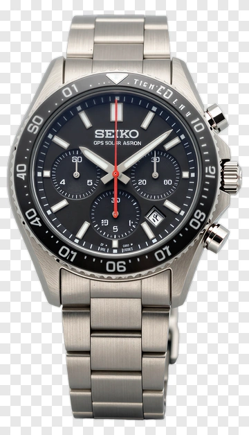 Seiko Solar Chronograph Watch PNG