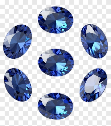 Collection Of Blue Oval Cut Gems PNG
