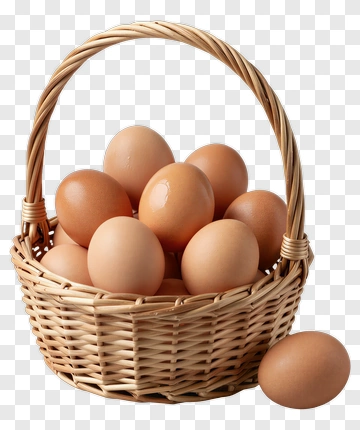 Basket Of Brown Eggs PNG