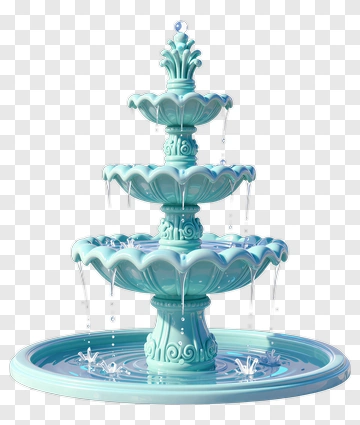 Elegant Water Fountain PNG
