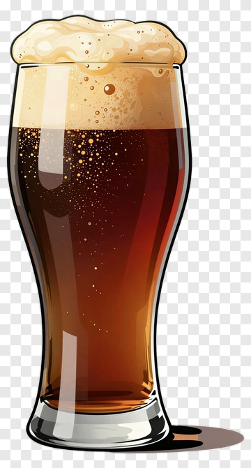 Illustration Of A Beer Glass With Foam PNG