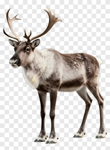 Realistic Reindeer Standing PNG