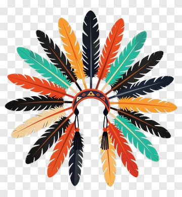 Colorful Feather Headdress PNG