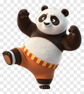Cartoon Panda Dancing PNG