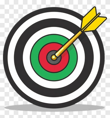 Colorful Dartboard With Arrow PNG