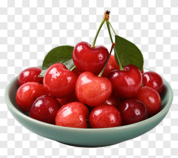 Fresh Cherries In A Bowl PNG