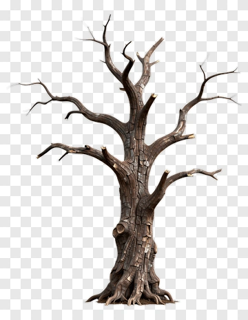 Dry Tree With Twisted Branches PNG