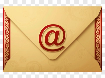 Envelope With At Symbol Design PNG