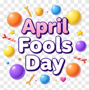 April Fools Day Celebration Design PNG