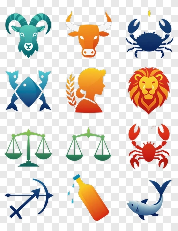 Astrological Zodiac Symbols And Icons PNG