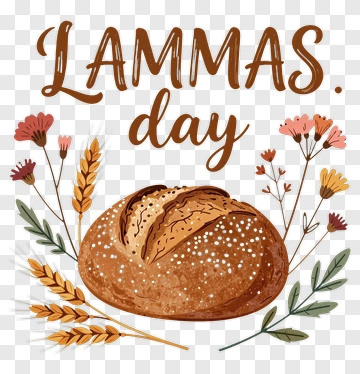 Lammas Day Bread With Flowers PNG