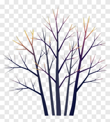 Colorful Tree Branches PNG