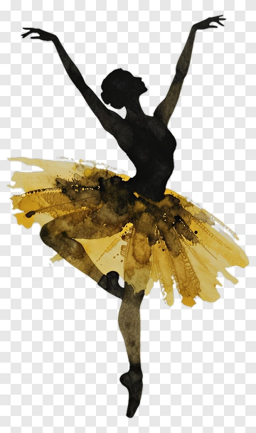Ballet Dancer In Yellow Tutu PNG
