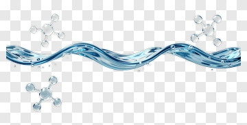 Water Wave With Molecules PNG