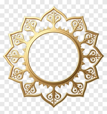 Golden Decorative Frame PNG