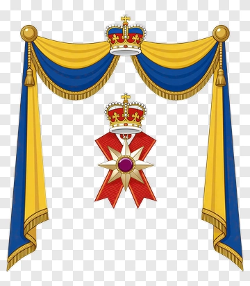 Royal Award With Blue And Yellow Drapery PNG