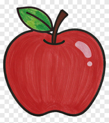 Red Apple With Leaf PNG