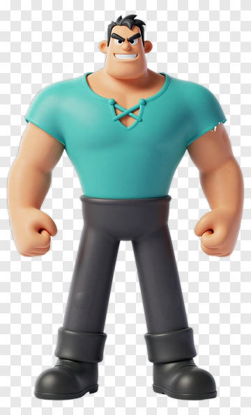 Cartoon Strongman Character PNG